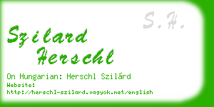 szilard herschl business card